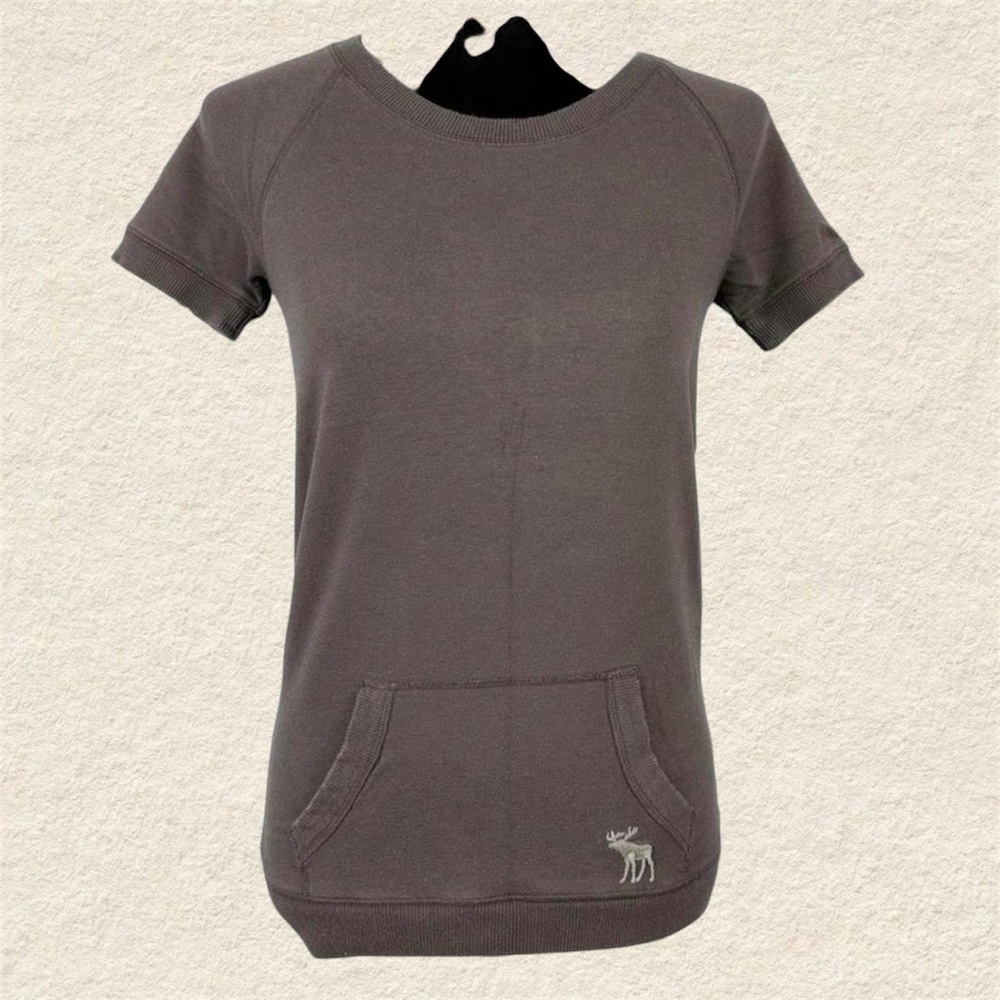 Abercrombie & Fitch Bundle of two Gray Short Sleeve Sweatshirts